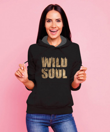Wild soul Felpa Premium con cappuccio Donna