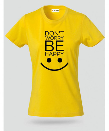 Dont worry be happy T-shirt Basic Donna
