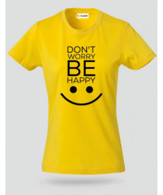 Dont worry be happy T-shirt Basic Donna