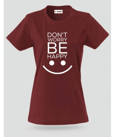Dont worry be happy T-shirt Basic Donna