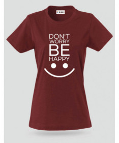 Dont worry be happy T-shirt Basic Donna
