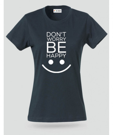 Dont worry be happy T-shirt Basic Donna