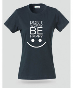 Dont worry be happy T-shirt Basic Donna