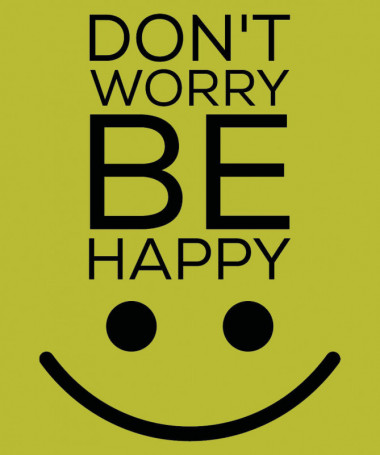 Dont worry be happy T-shirt Basic Donna