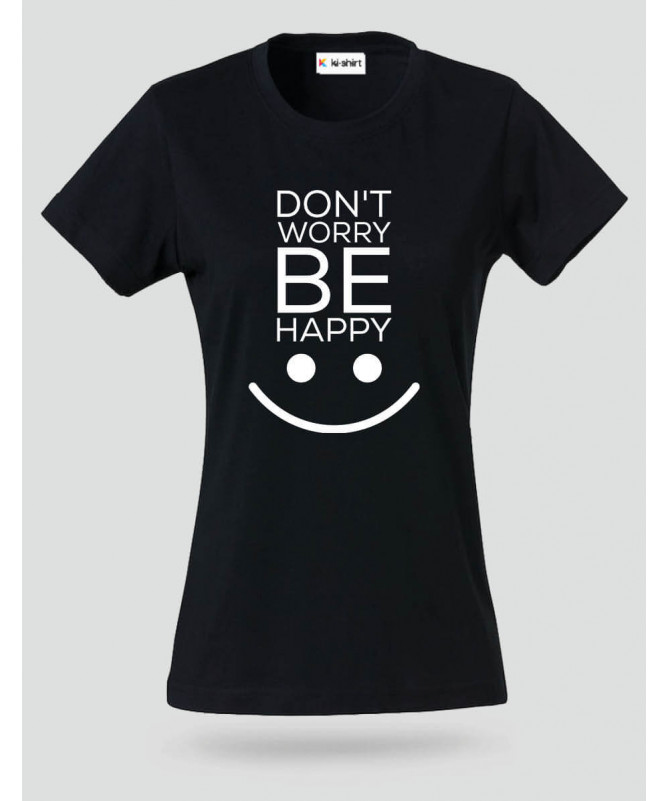 Dont worry be happy T-shirt Basic Donna