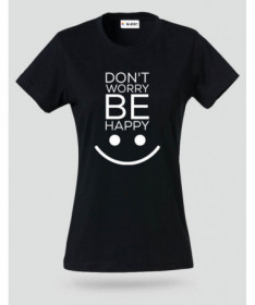 Dont worry be happy T-shirt Basic Donna