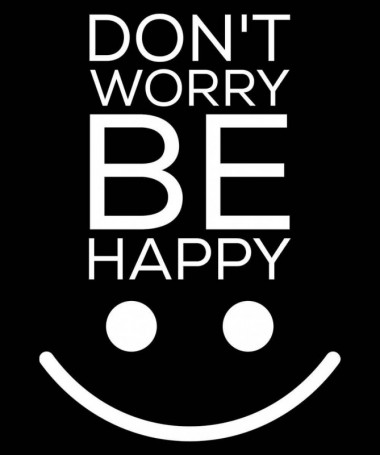 Dont worry be happy T-shirt Basic Donna