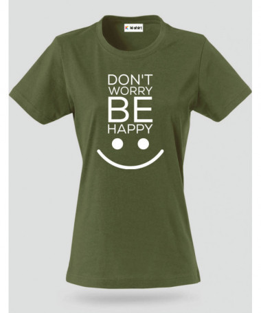 Dont worry be happy T-shirt Basic Donna