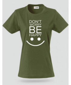 Dont worry be happy T-shirt Basic Donna