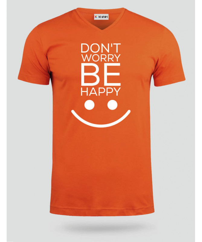 Dont worry be happy  T-shirt Scollo V