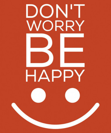 Dont worry be happy  T-shirt Scollo V