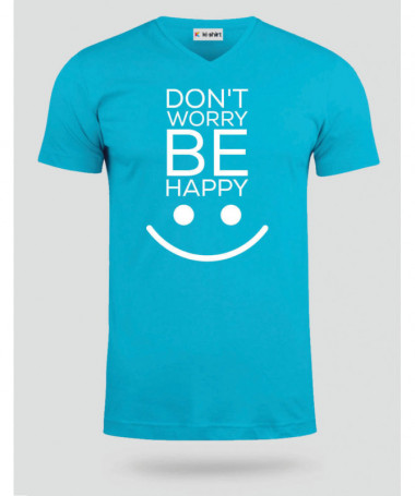 Dont worry be happy  T-shirt Scollo V
