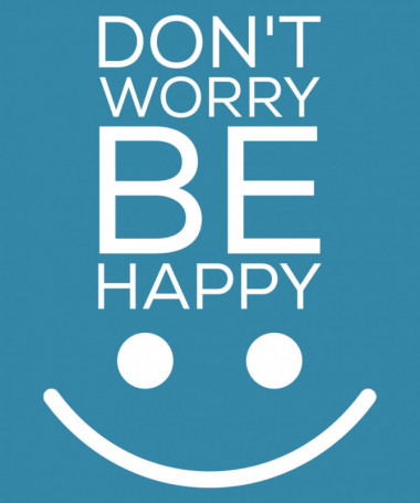 Dont worry be happy  T-shirt Scollo V