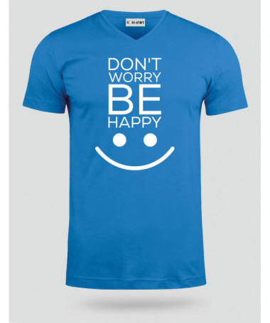 Dont worry be happy  T-shirt Scollo V