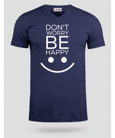 Dont worry be happy  T-shirt Scollo V