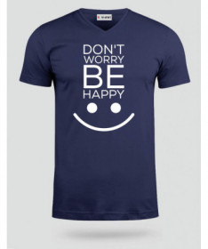 Dont worry be happy  T-shirt Scollo V