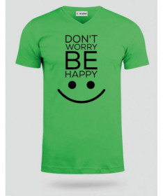 Dont worry be happy  T-shirt Scollo V