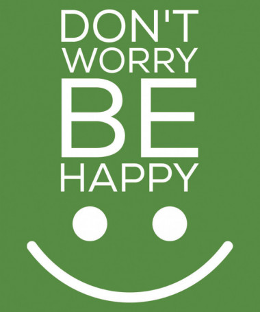 Dont worry be happy  T-shirt Scollo V