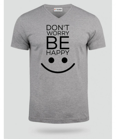 Dont worry be happy  T-shirt Scollo V
