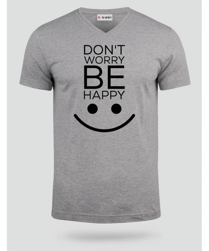 Dont worry be happy  T-shirt Scollo V