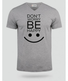 Dont worry be happy  T-shirt Scollo V