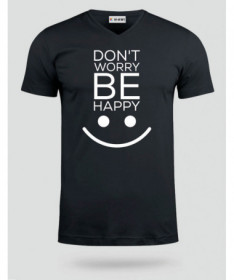 Dont worry be happy  T-shirt Scollo V