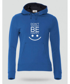 Dont worry be happy Felpa Premium con cappuccio Donna