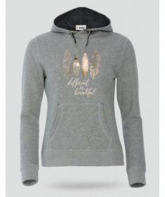 Different is beautiful Felpa Premium con cappuccio Donna