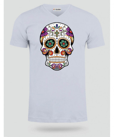 Skull  T-shirt Scollo V