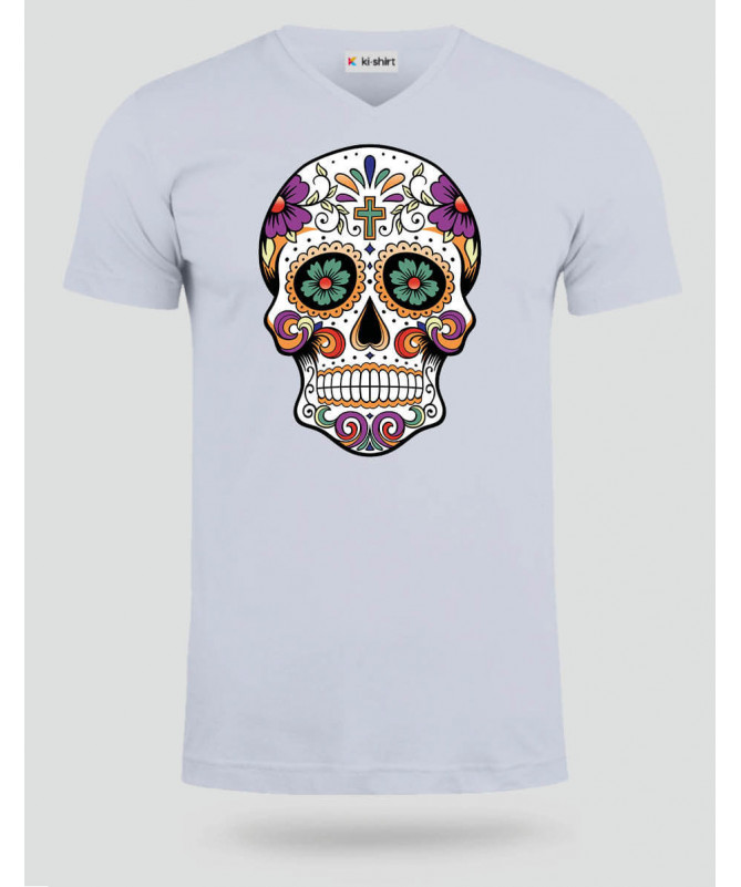 Skull  T-shirt Scollo V