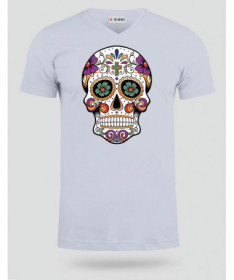 Skull  T-shirt Scollo V
