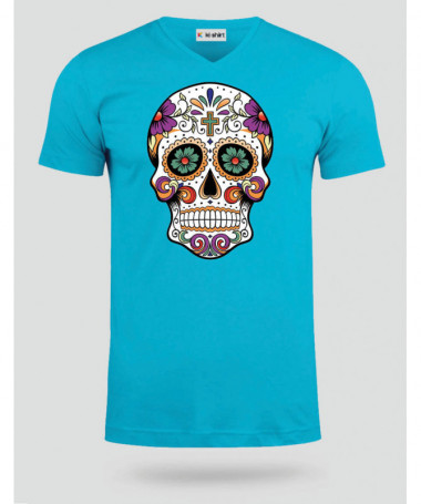 Skull  T-shirt Scollo V