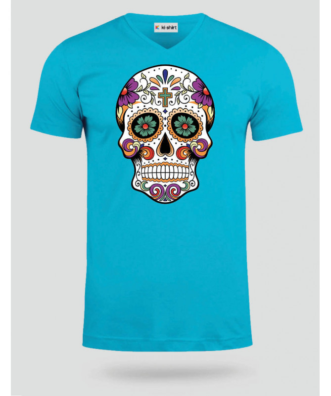 Skull  T-shirt Scollo V
