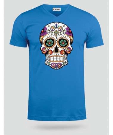 Skull  T-shirt Scollo V