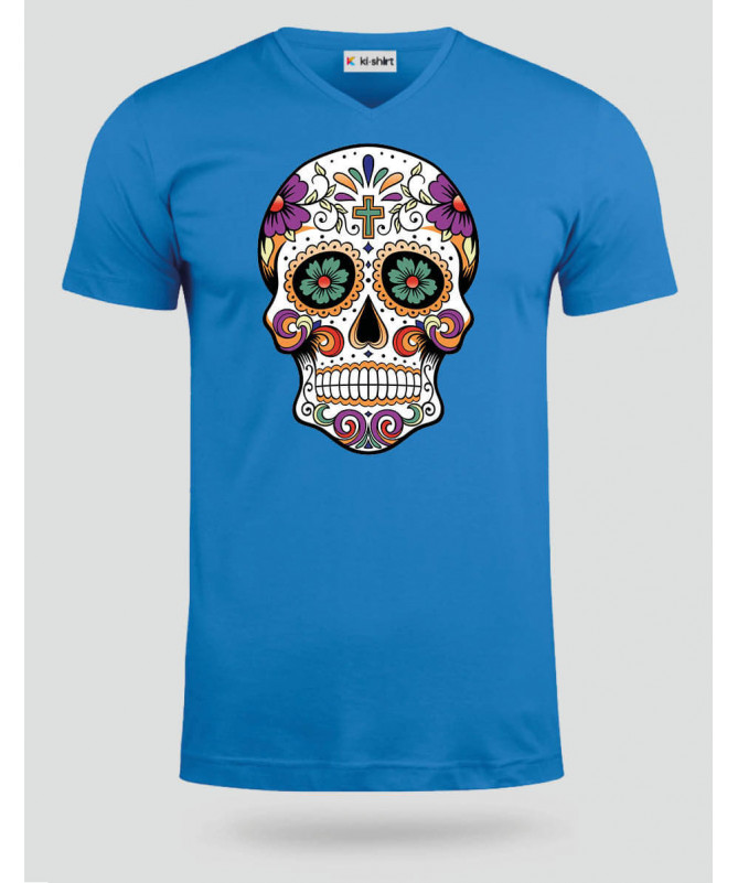 Skull  T-shirt Scollo V
