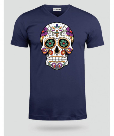 Skull  T-shirt Scollo V