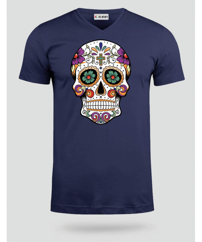 Skull  T-shirt Scollo V