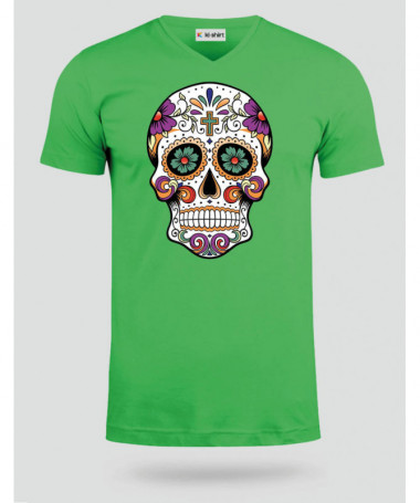 Skull  T-shirt Scollo V
