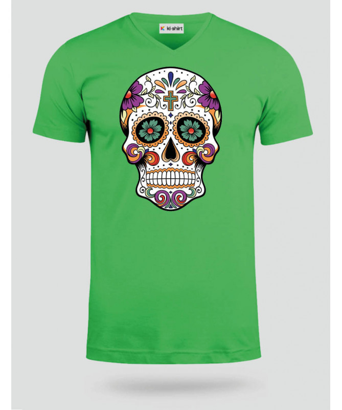 Skull  T-shirt Scollo V