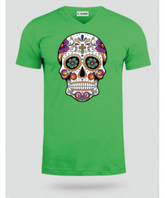 Skull  T-shirt Scollo V