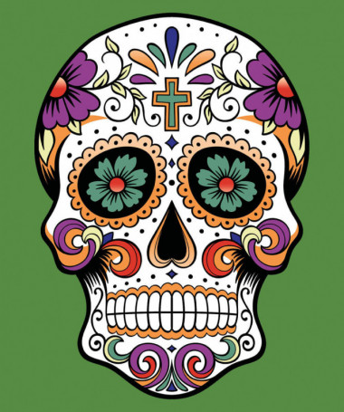 Skull  T-shirt Scollo V