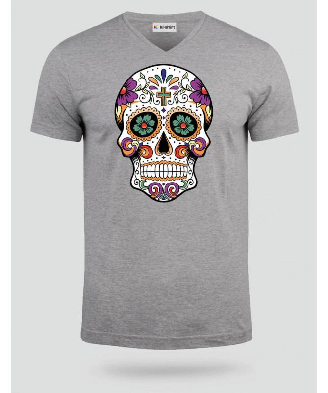 Skull  T-shirt Scollo V