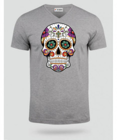 Skull  T-shirt Scollo V