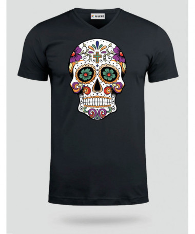 Skull  T-shirt Scollo V