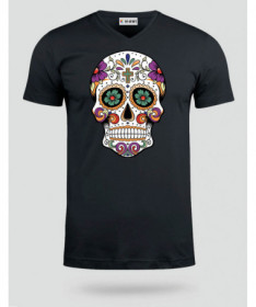 Skull  T-shirt Scollo V