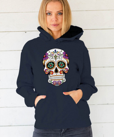 Skull Felpa Premium con cappuccio Donna