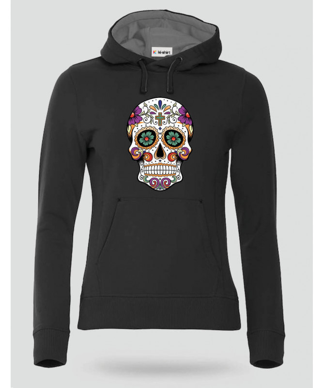 Skull Felpa Premium con cappuccio Donna