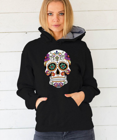 Skull Felpa Premium con cappuccio Donna