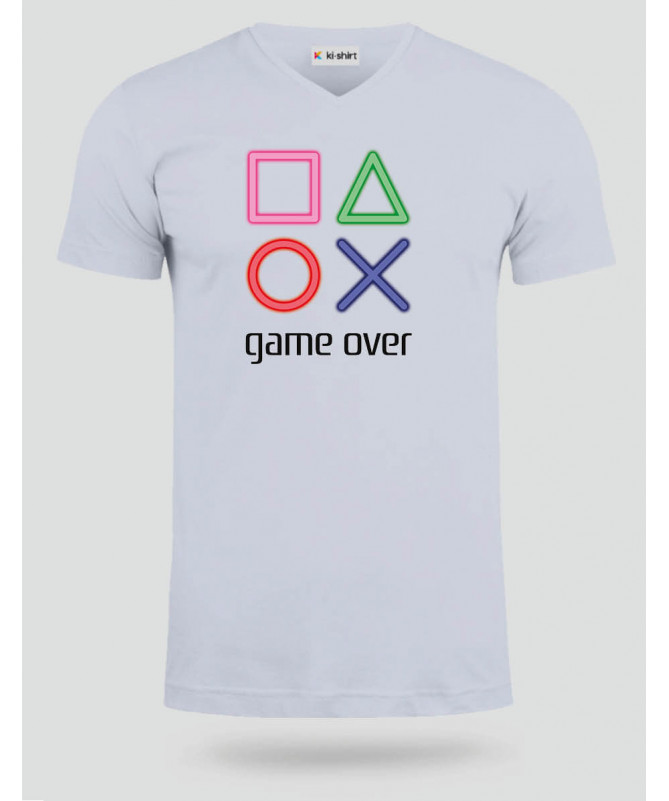 Simboli play station  T-shirt Scollo V