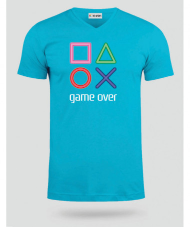 Simboli play station  T-shirt Scollo V